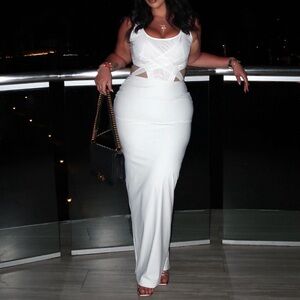 BBX Brand Corset  Cutout Maxi Dress